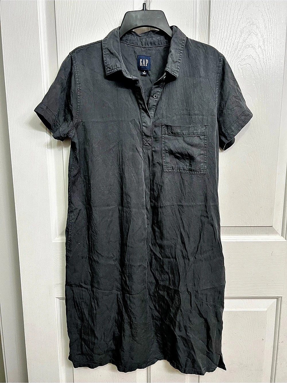 Gap Slate Grey Short Sleeve Maxi Dress